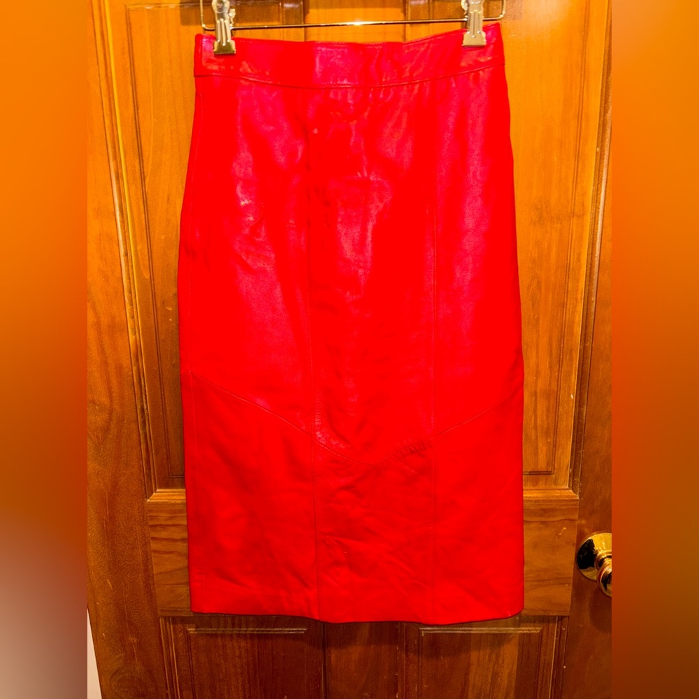 Vintage Red Leather Skirt Wilson’s